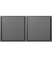 Discontinued - adorne® 15A Two-Gang Pop-Out Outlet, Magnesium