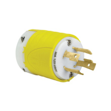 30A NEMA L1430 Plug - Yellow Back, White Front Body, Corrosion-Resistant 30A NEMA L1430 Plug - Yellow Back, White Front Body, Corrosion-Resistant
