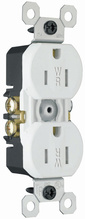 Trademaster® 15A 125V Tamper-Resistant Weather-Resistant Duplex Receptacle, White Trademaster® 15A 125V Tamper-Resistant Weather-Resistant Duplex Receptacle, White