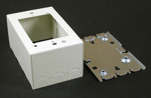 Wiremold 500/700 Series Single-Gang Extra Deep Switch and Receptacle Box Fitting, Ivory Wiremold 500/700 Series Single-Gang Extra Deep Switch and Receptacle Box Fitting, Ivory