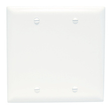 TradeMaster® 2-Gang Nylon Wall Plate, Blank, Box Mounted, White TradeMaster® 2-Gang Nylon Wall Plate, Blank, Box Mounted, White