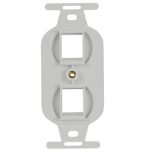 2 Port Keystone Duplex Type-106 Wall Strap,White 2 Port Keystone Duplex Type-106 Wall Strap,White