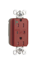 PlugTail® Hospital Grade Tamper-Resistant Surge Protective Duplex Receptacle, Red