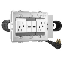 Discontinued - ADORNE FPC 3-GANG 2 ** 2USB, WHT **011422**