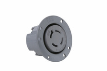 30A NEMA L1730 Flanged Outlet, Gray 30A NEMA L1730 Flanged Outlet, Gray