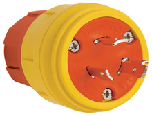 Turnlok® SteriGuard™ Antimicrobial Plug, 20A 277V, 2-Pole/3-Wire, IP65 NEMA 4X/6P, NEMA L7-20P, Yellow Turnlok® SteriGuard™ Antimicrobial Plug, 20A 277V, 2-Pole/3-Wire, IP65 NEMA 4X/6P, NEMA L7-20P, Yellow