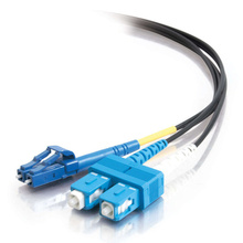 16.4ft (5m) LC-SC 9/125 OS2 Duplex Single-Mode PVC Fiber Optic Cable - Black 16.4ft (5m) LC-SC 9/125 OS2 Duplex Single-Mode PVC Fiber Optic Cable - Black