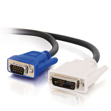 9.8ft (3m) DVI Male to HD15 VGA Male Video Cable 9.8ft (3m) DVI Male to HD15 VGA Male Video Cable