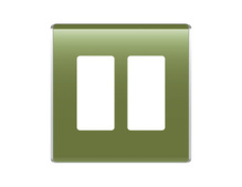 Discontinued - Discontinued - 2-Gang Studio Wall Plate, Moss