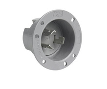 30A Non-NEMA 3 Wire Flanged Inlet, Gray 30A Non-NEMA 3 Wire Flanged Inlet, Gray