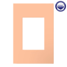 adorne® Peachy One-Plus-Gang Screwless Wall Plate with Microban®