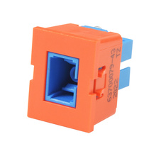 TRACJACK, SC, SIMPLEX, BLUE ADAPTER, FLUSH MOUNT, SINGLE-MODE, ORANGE HOUSING