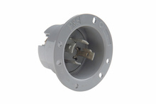 30A NEMA L1630 Flanged Inlet, Gray 30A NEMA L1630 Flanged Inlet, Gray