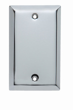 1-Gang Chrome Wall Plate, 1 Blank Box Mounted