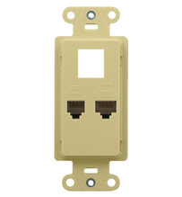 Discontinued - Discontinued - Phone-Data Wall Outlet Strap, Ivory