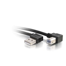 9.8ft (3m) USB 2.0 Right Angle A/B Cable - Black 9.8ft (3m) USB 2.0 Right Angle A/B Cable - Black