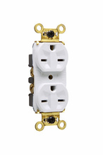 Discontinued - Discontinued - Weather-Resistant Heavy Duty Spec Grade Receptacles, Back and Side Wire, 15A, 250V, White