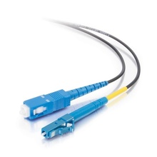 3.3ft (1m) LC-SC 9/125 OS2 Simplex Single-Mode PVC Fiber Optic Cable - Black 3.3ft (1m) LC-SC 9/125 OS2 Simplex Single-Mode PVC Fiber Optic Cable - Black