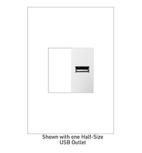 Discontinued - adorne® USB Outlet - Half-Size, White