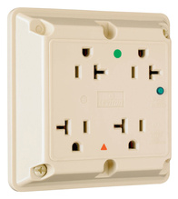 Isolated Ground TVSS Quad Receptacle, Blue Isolated Ground TVSS Quad Receptacle, Blue