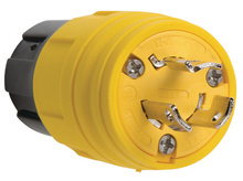 Turnlok® Watertight NEMA 4X/6P Locking Plug, Yellow Turnlok® Watertight NEMA 4X/6P Locking Plug, Yellow
