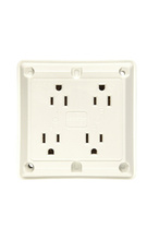 Specification Grade Quad Receptacle, White Specification Grade Quad Receptacle, White