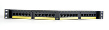 Discontinued - Clarity 10G angled 24-port panel - Cat6a - six-port modules - 19 in x 1.75 in