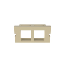 SERIES II KEYSTONE ADAPTER BEZEL, 2 PORT, 1 UNIT, 10PK, ELECTRIC IVORY