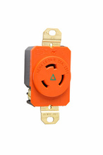 20A NEMA L620 Single Receptacle, Orange, Isolated Ground 20A NEMA L620 Single Receptacle, Orange, Isolated Ground