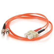 Discontinued - 65.6ft (20m) SC-ST 62.5/125 OM1 Duplex Multimode Fiber Optic Cable - Orange