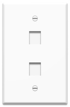 1-Gang, 2-Port Oversized Wall Plate, White 1-Gang, 2-Port Oversized Wall Plate, White