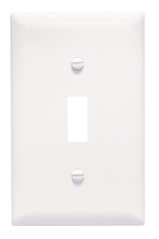 TradeMaster® Jumbo 1-Gang Nylon Wall Plate, 1 Toggle Switch Opening, White TradeMaster® Jumbo 1-Gang Nylon Wall Plate, 1 Toggle Switch Opening, White