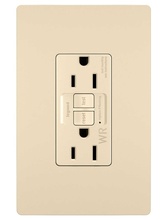 radiant® Tamper-Resistant Weather-Resistant 15A Duplex Self-Test GFCI Receptacles with SafeLock® Protection, Ivory