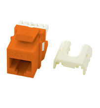 Cat 6 Quick Connect RJ45 Keystone Insert, Orange