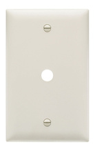 TradeMaster® 1-Gang Nylon Wall Plate, 0.41-in Round Opening, Box Mounted, Light Almond