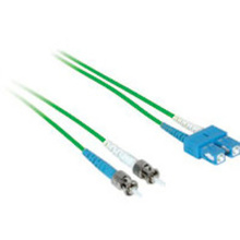 Discontinued - 9.8ft (3m) SC-ST 9/125 OS2 Duplex Single-Mode PVC Fiber Optic Cable - Green