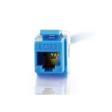 180° Cat6 RJ45 UTP Keystone Jack - Blue 180° Cat6 RJ45 UTP Keystone Jack - Blue