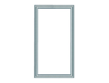 42-in Legrand Custom Door, Brushed Aluminum Frame, Clear Insert 42-in Legrand Custom Door, Brushed Aluminum Frame, Clear Insert