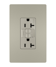 radiant® Tamper-Resistant 20A Duplex Self-Test GFCI Receptacle with SafeLock® Protection, Nickel