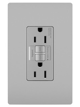 radiant® 15A Duplex Self-Test GFCI Receptacles with SafeLock® Protection, Gray