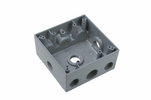 Weatherproof Two Gang Box, Gray Weatherproof Two Gang Box, Gray