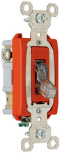 Industrial Extra Heavy Duty Specification Grade Switch, Lighted When On, Back and Side Wire, Clear