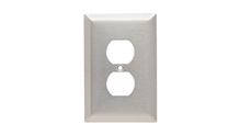 Jumbo 1-Gang 302/304 Stainless Steel Wall Plate, Duplex Receptacle Opening Jumbo 1-Gang 302/304 Stainless Steel Wall Plate, Duplex Receptacle Opening