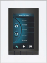 4"  In-Wall LCD Touchscreen Keypad W/Control Processor, White 4"  In-Wall LCD Touchscreen Keypad W/Control Processor, White