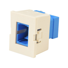 Tracjack Sc Simplex, Blue Adapter, Flush Mount, Single-Mode, Fog White Housing