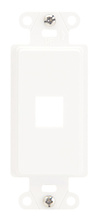 1-Port Decorator Outlet Strap, White 1-Port Decorator Outlet Strap, White
