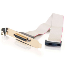11in DB25 Female Parallel Add-A-Port Adapter Cable with Bracket 11in DB25 Female Parallel Add-A-Port Adapter Cable with Bracket