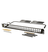High Density HDJ 48 Port Unloaded Flat Patch Panel 1RU Black High Density HDJ 48 Port Unloaded Flat Patch Panel 1RU Black