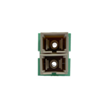 TracJack Module, 2-SC Simplex Multimode, Beige Adapter, Lt. Green Housing