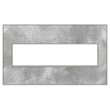 adorne® Spiraled Stainless 4-Gang Screwless Wall Plate